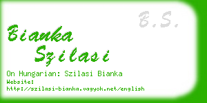 bianka szilasi business card